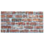 Panneau mural 3D 19,7 "x 39,4" en rouge / brun / gris (paquet de 10)