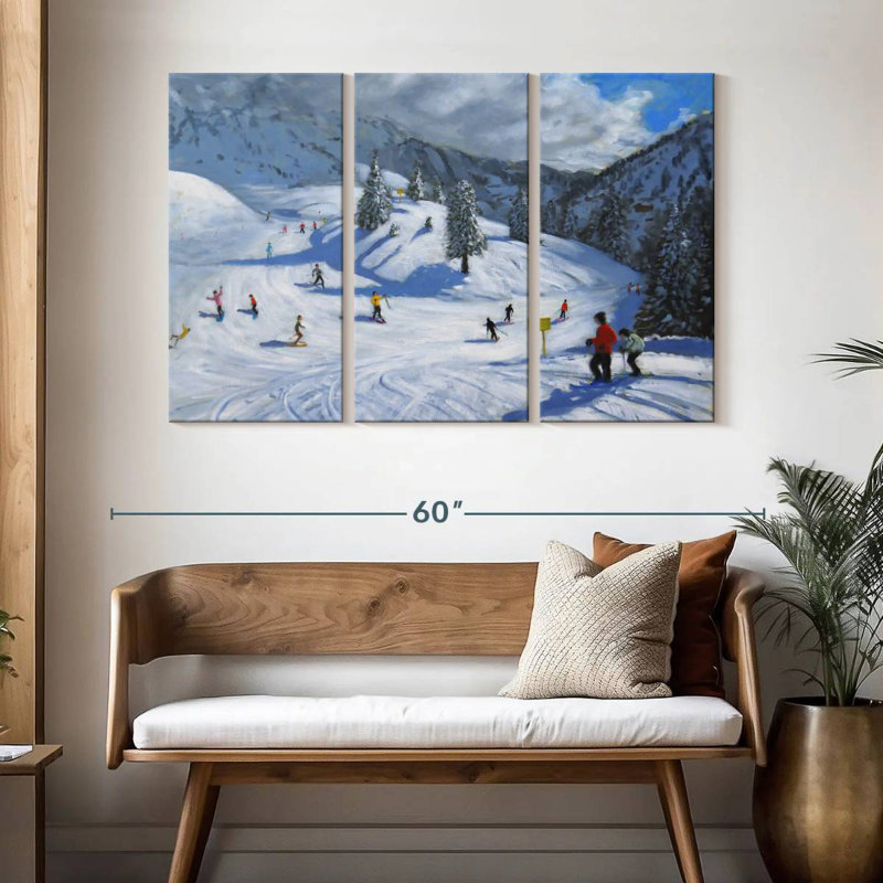 Sireci skiant à Kitzbuhel, H 32 po x l 50 po