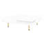 2 tables carrées blanches avec pieds dorés et options de rangement pratiques