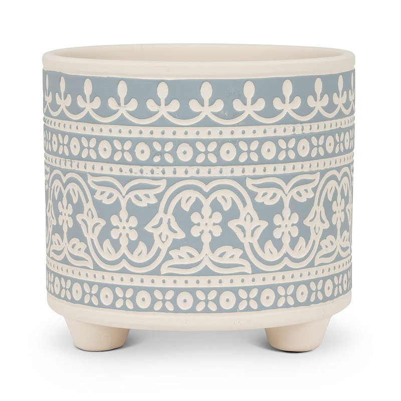 Pot de fleurs en céramique, H 6 po x l 4,5 po x P 4,25 po