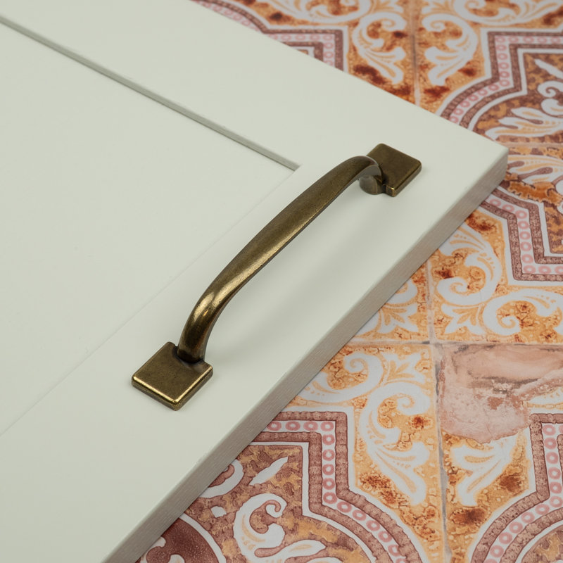 128mm Antique Brass Square Foot Handle