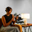 Lampe de table en marbre Yizelle