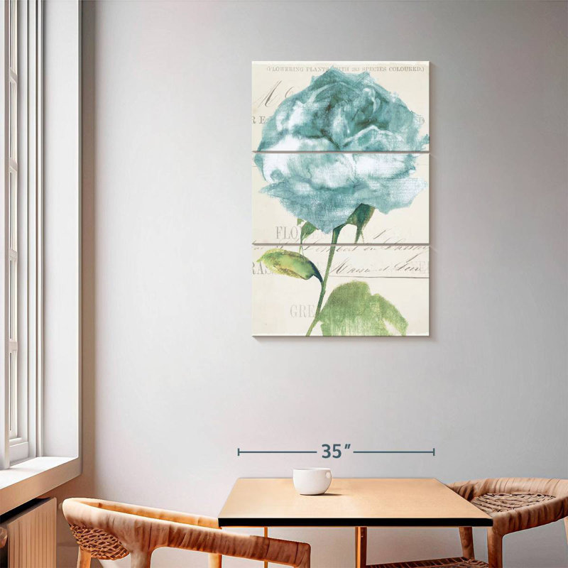 Harnek antique floral II bleu rétro, H 57 po x l 36 po