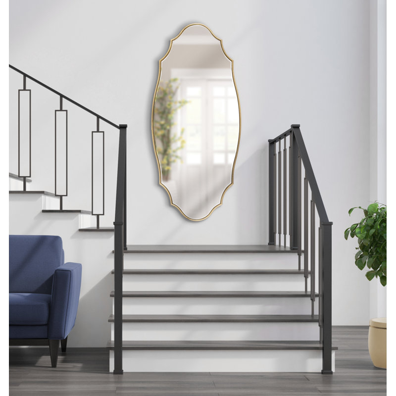 Miroir mural NEGAUNEE, Doré, 20 po x 42 po