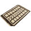 Wool Geometric Area Rug in Brown/Beige/White