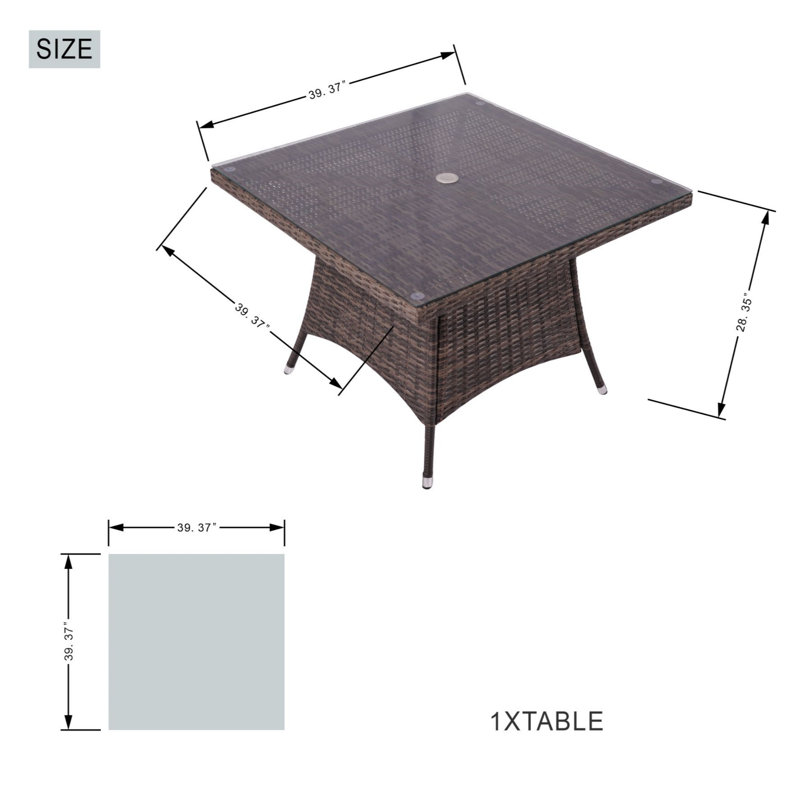 Axl 5 Piece Dining Set with Cushion