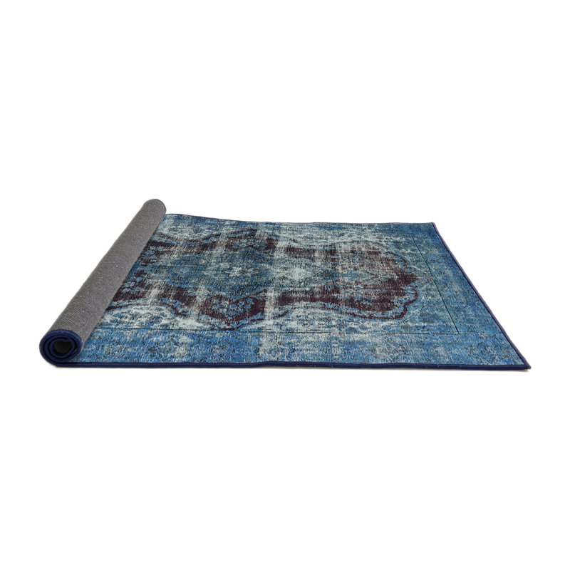 Tapis oriental bleu, Rond 3 pi
