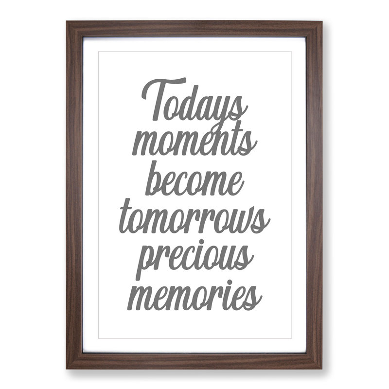 Precious Memories - Single Picture Frame Print on Wood, 36cm H x 27cm W x 2cm D, Walnut Framed