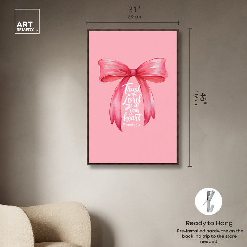 «Trust In The Lord», reproduction d'art sur toile, verset biblique par Art Remedy, cadre en noyer, 30 x 45, 46"H x 31"W