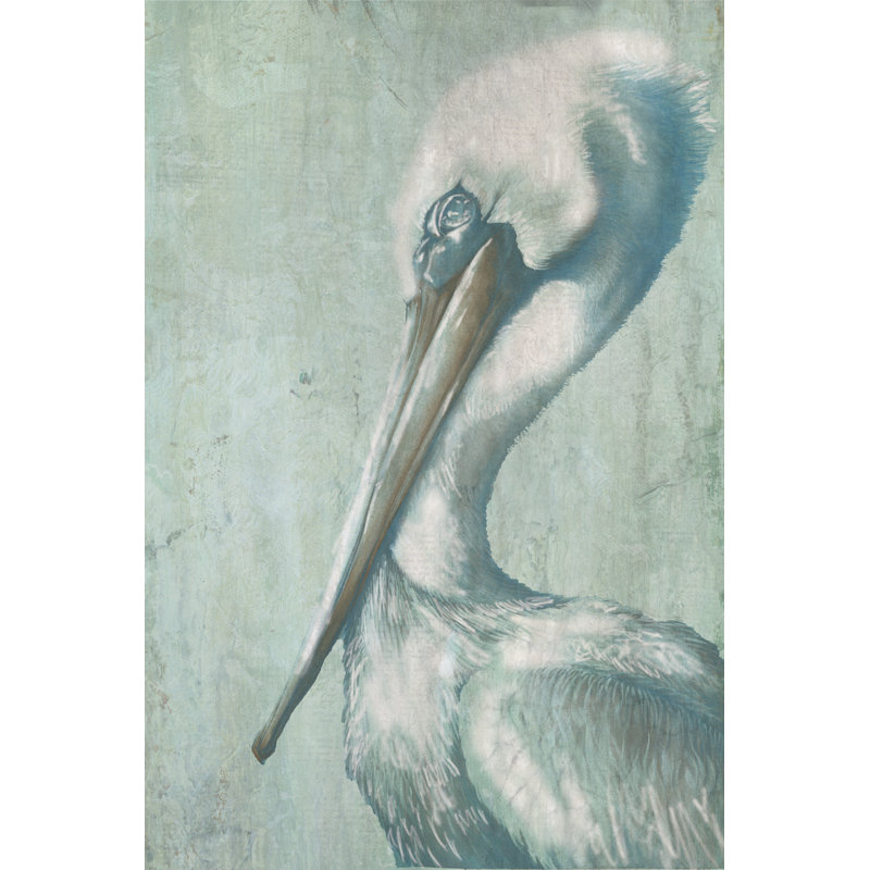 Closeup Heron - Wrapped Canvas Print, 81cm H x 122cm W x 3.8cm D