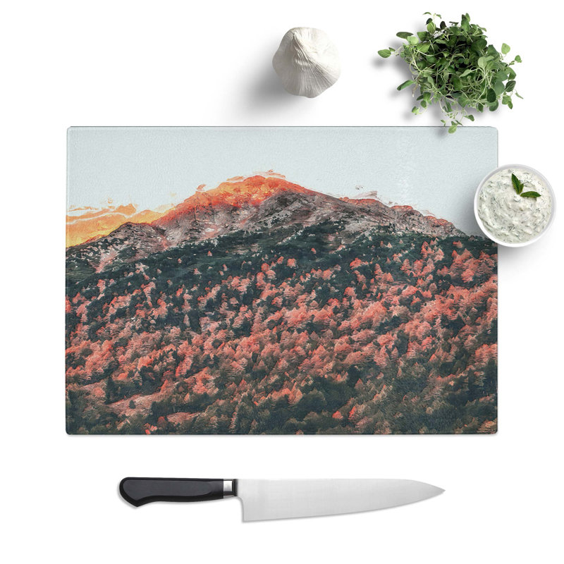 Glass Forest Beneath The Mountain in Italy in Abstract Chopping Board, 39 cm W x 28.5 cm L
