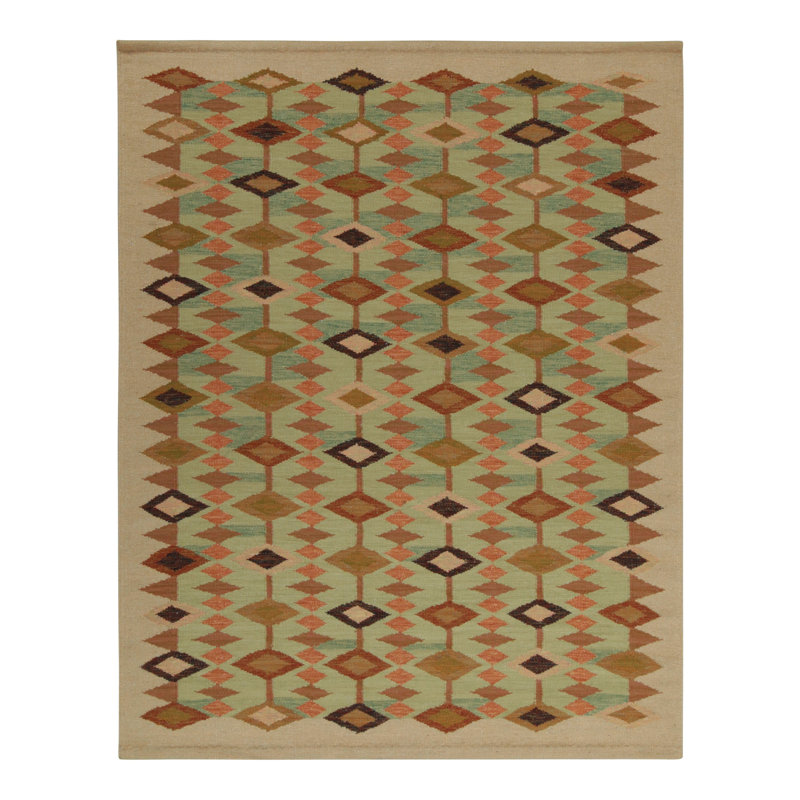 Scandinavian Wool Geometric Area Rug, Rectangle 13' x 19'