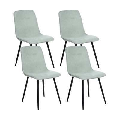 Set of 4 Dining Chairs TUSCOLA Fabric