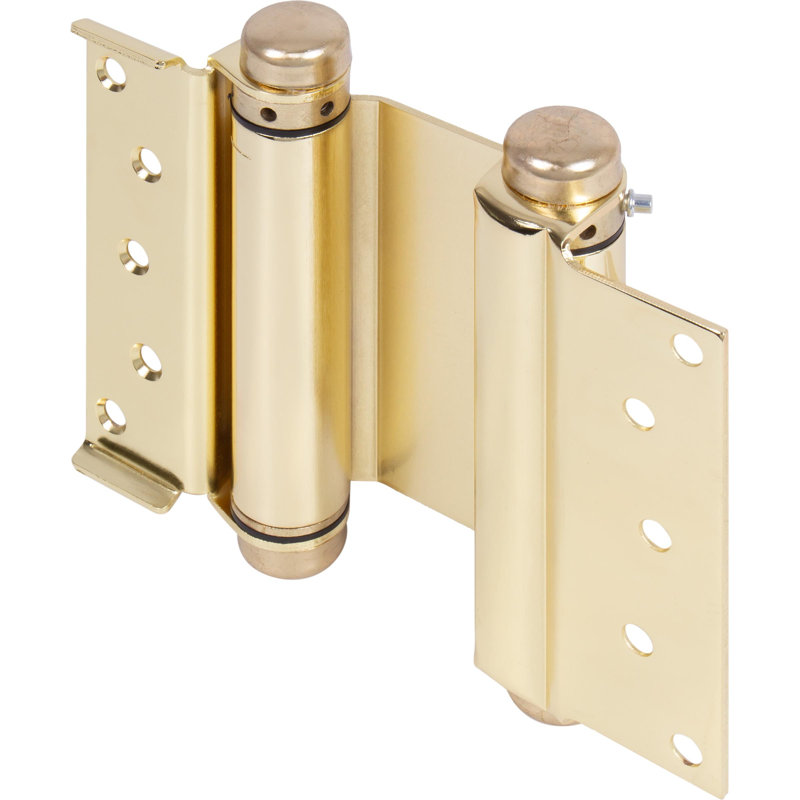 Charnière à ressort à double effet 5 po - Laiton poli, Polished Brass