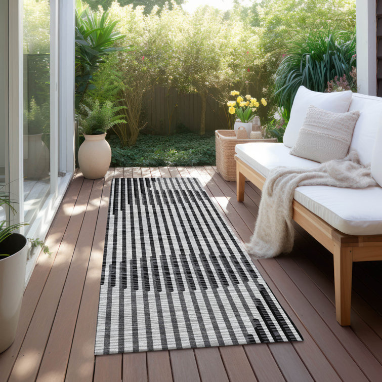 Machine Washable Indoor/Outdoor Chayden ACN1001 Gray