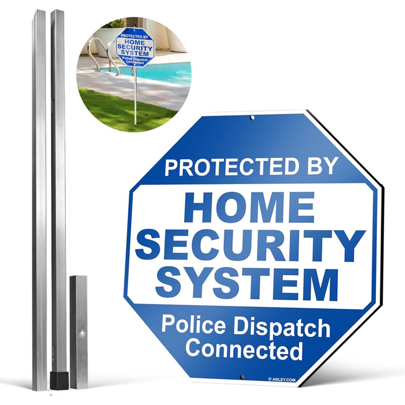 Panneau de protection en aluminium H 10 po x l 10 po protégé par un système de sécurité pour la maison