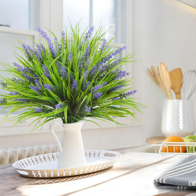 12 paquets de plantes artificielles d'extérieur en fausse lavande