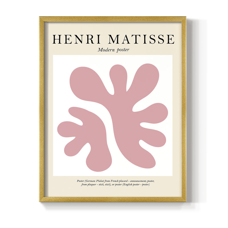 Matisse Lxxxi, reproduction encadrée - bois massif, H 14 po x l 11 po