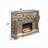 Esen LED Electric Fireplace, Scrolled Classical Silver Wood, 66 Inch