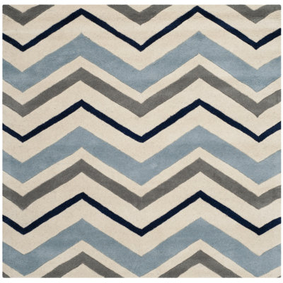 Teresita Hand Tufted Wool Chevron Rug