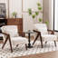 Fauteuil d'appoint rembourré en bois massif avec coussin supplémentaire Juriana-601650465