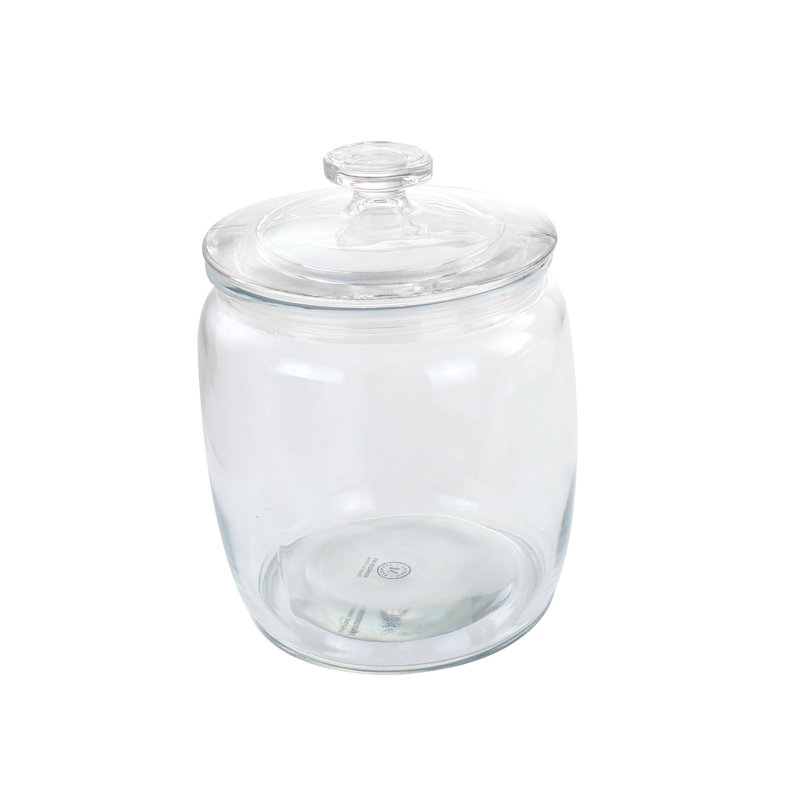 Clear Glass 4-Piece Airtight Canister Set with Twist Top Lids