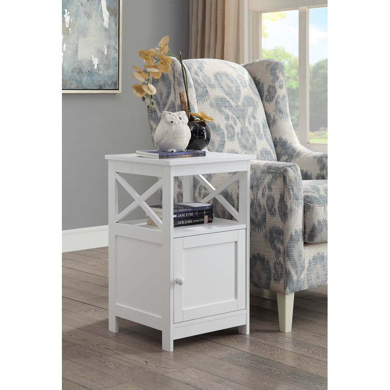Darek End Table, White