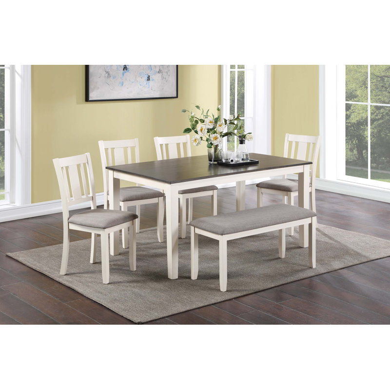 Ensemble de salle à manger en bois 6 pièces Dinette
