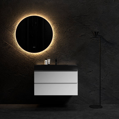 Hilson 36.00 In. W X 18.10 In. D X 25.20 In. H Wall Mounting Bath Vanity In Wood With Top