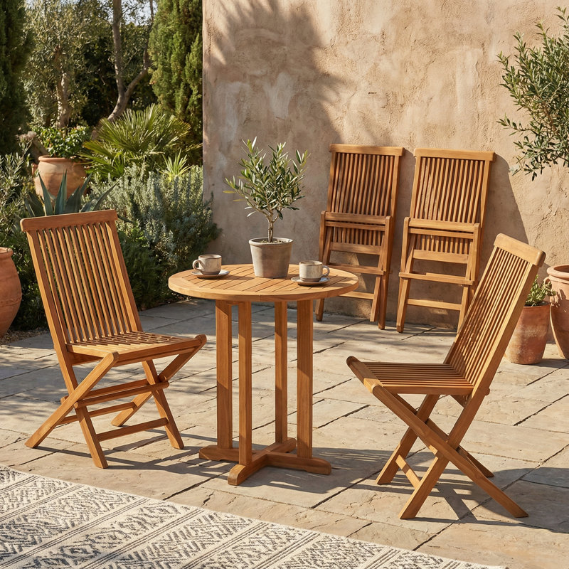 Chaise de patio pliante en teck Pellerin