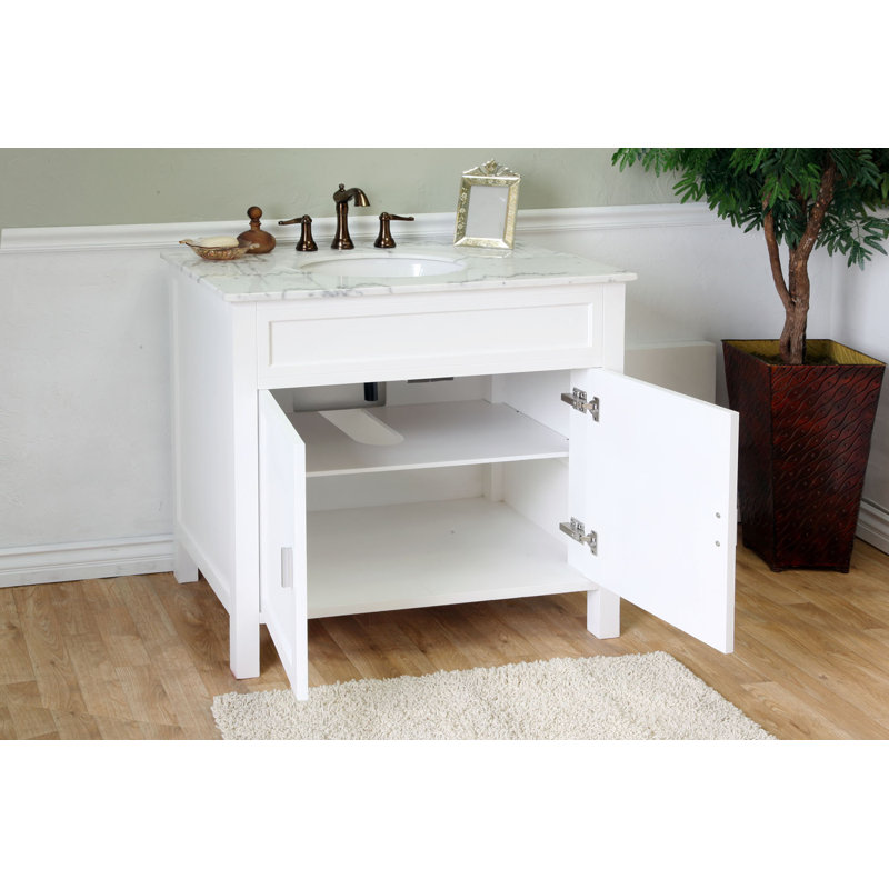 Ensemble de meuble-lavabo simple 36 po Loma, Blanc