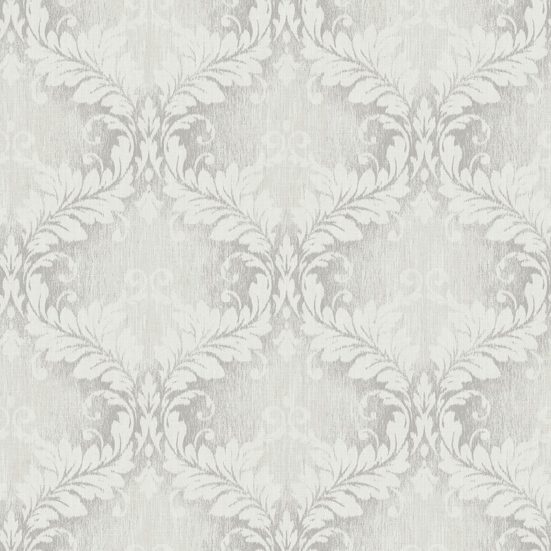 Nordic Elements Embossed Damask 32.81' L x 20.87" W Wallpaper Roll, Silver