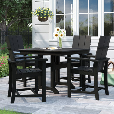 Modern Adirondack 5-Piece Farmhouse Trestle Dining Set