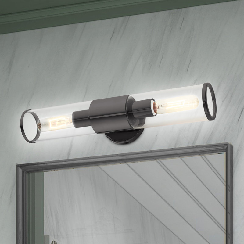 Birchfield Dimmable Vanity Light, Black Chrome