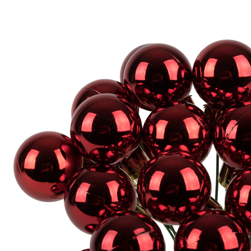 Décoration de Noël boule brillante 1 "x 24", Rouge