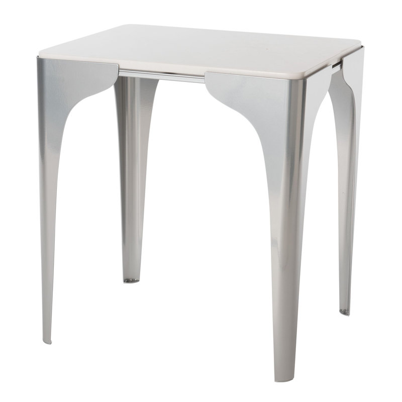 Cove Marble Top Side Table, Bronze