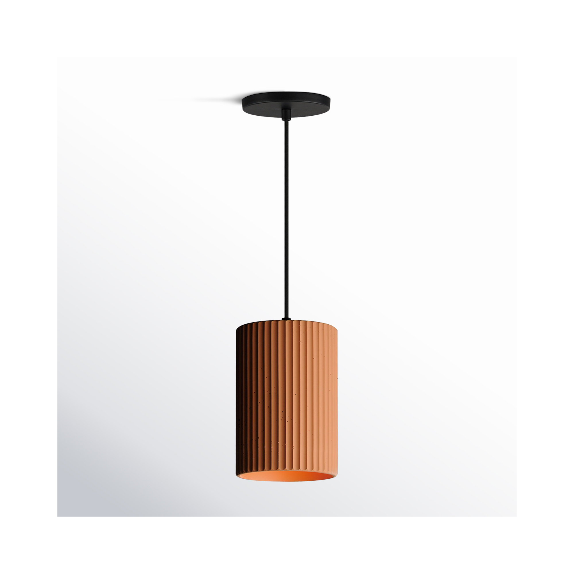 Calcott 1 - Light Cylinder Pendant, Terra Cotta, Terra Cotta