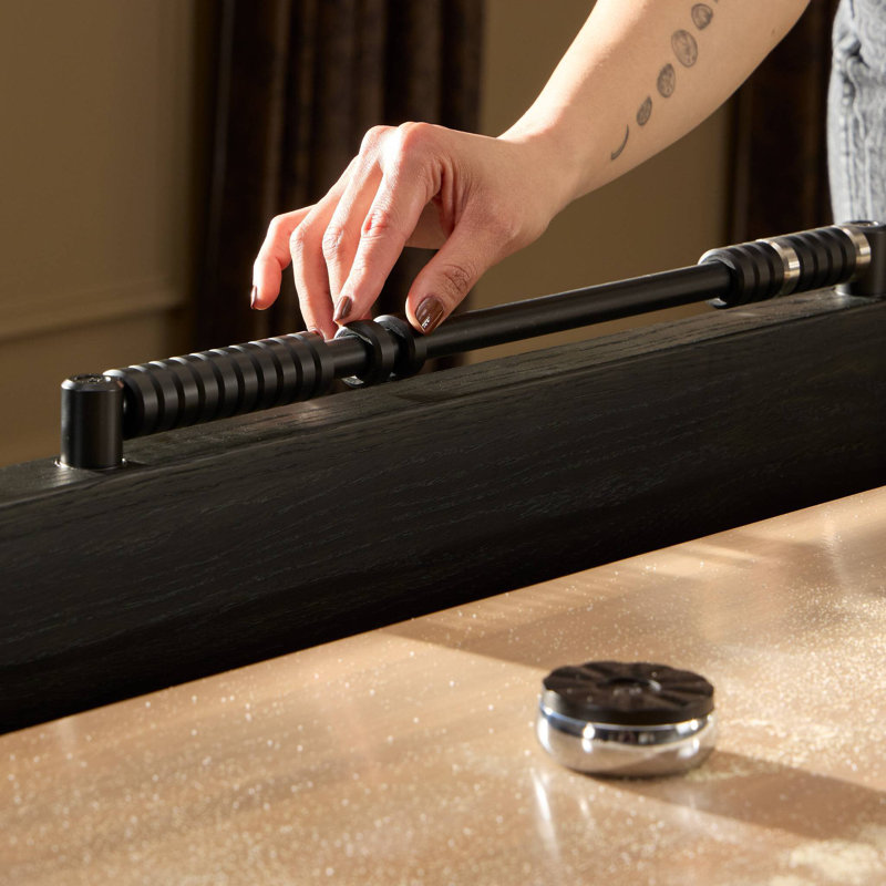 Small Shuffleboard Table-Ebonized Oak, Smoked Oak, 13ft