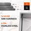 Évier de cuisine encastré à la main en acier inoxydable 304 avec crépine et grille 23 po x 18 po x 9 po Blenzia-119696497