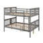 Lit superposé double au-dessus de double avec échelle pour chambre à coucher-1489819750