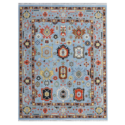 Rectangle Hand Knotted Wool Area Rug