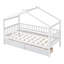 Lit simple en bois avec deux tiroirs