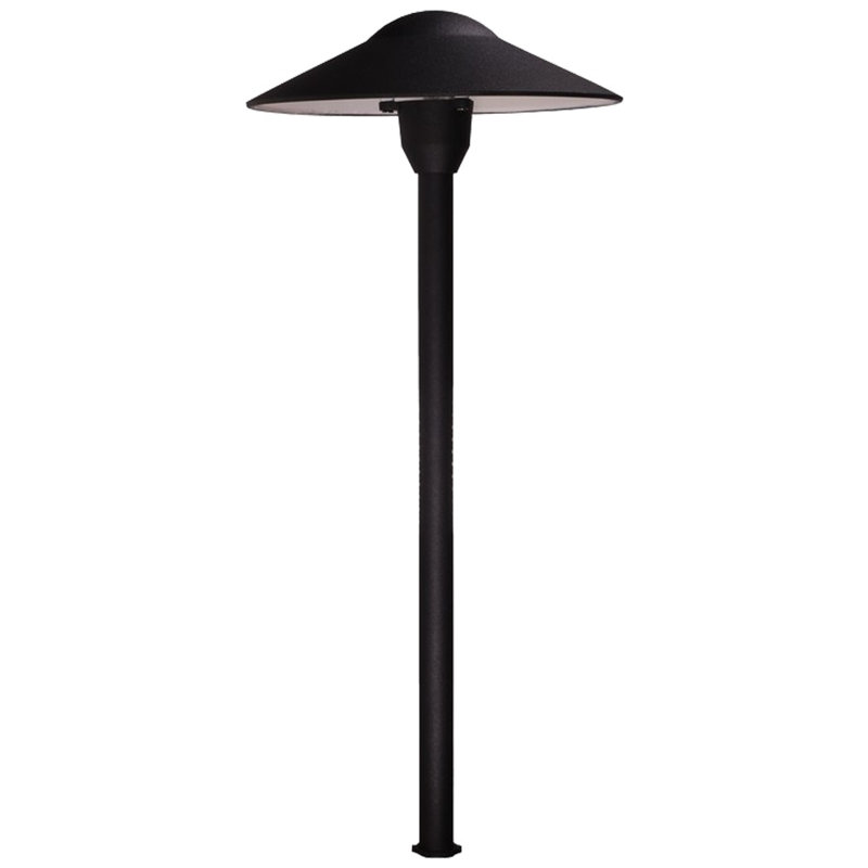 Black Aluminum LED Pathway Light with Cool White Bulb