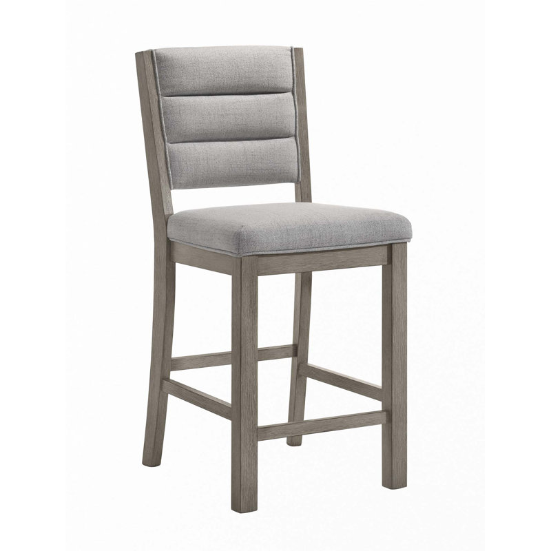 2 tabourets de comptoir gris rustique 2 pièces