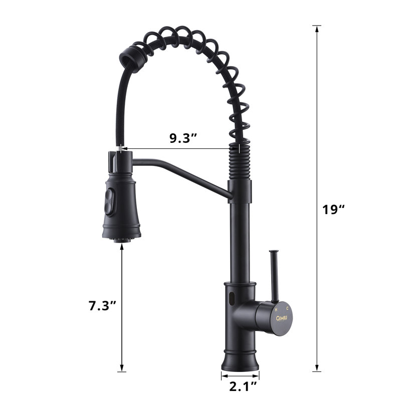 GAWEZA Pull Down Kitchen Faucet, Black