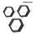 Emeria 3 Piece Hexagon Floating Shelf-633166846