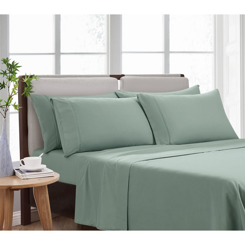 Ensemble de draps en microfibre Cannon Heritage, Ensemble de draps pour grand lit + 4 taies d'oreil, Grège