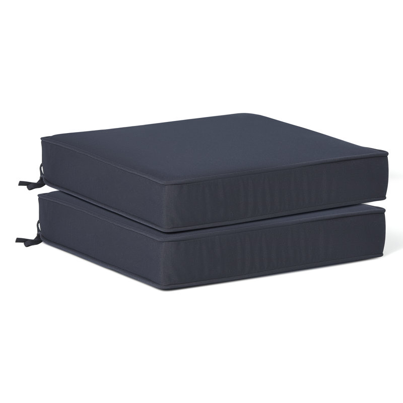 Outdoor Chair Cushion with Double Welt 20" x 19.5" x 4", Navy