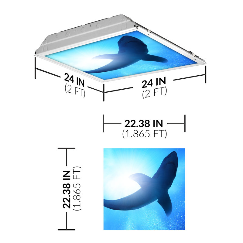 Ocean Square Fixture Component Ceiling Light
