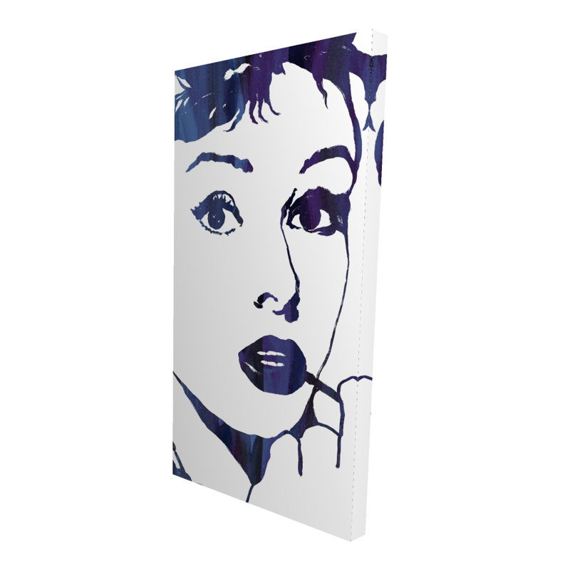 Audrey Hepburn Cigarillo - White Canvas Home Decor Wall Art